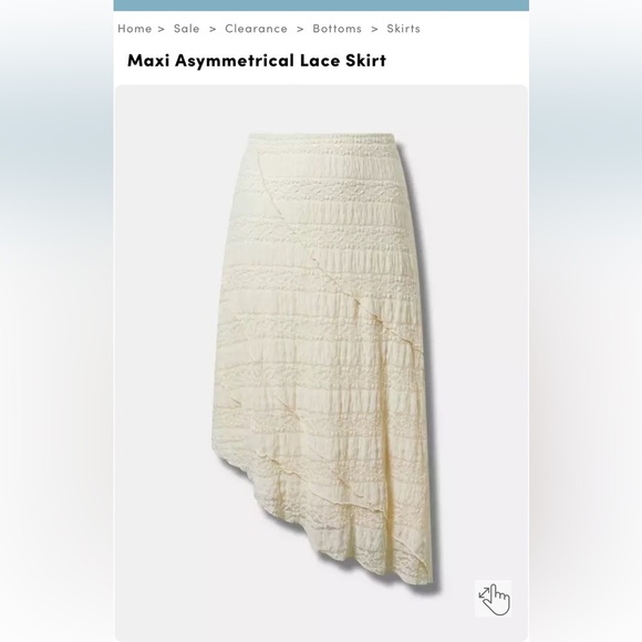 Maxi Asymmetrical Lace Skirt NWT - Picture 4 of 5